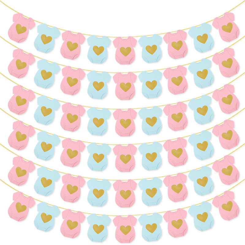 Baby Clothing Rail - Guirlande en papier pour baby shower,