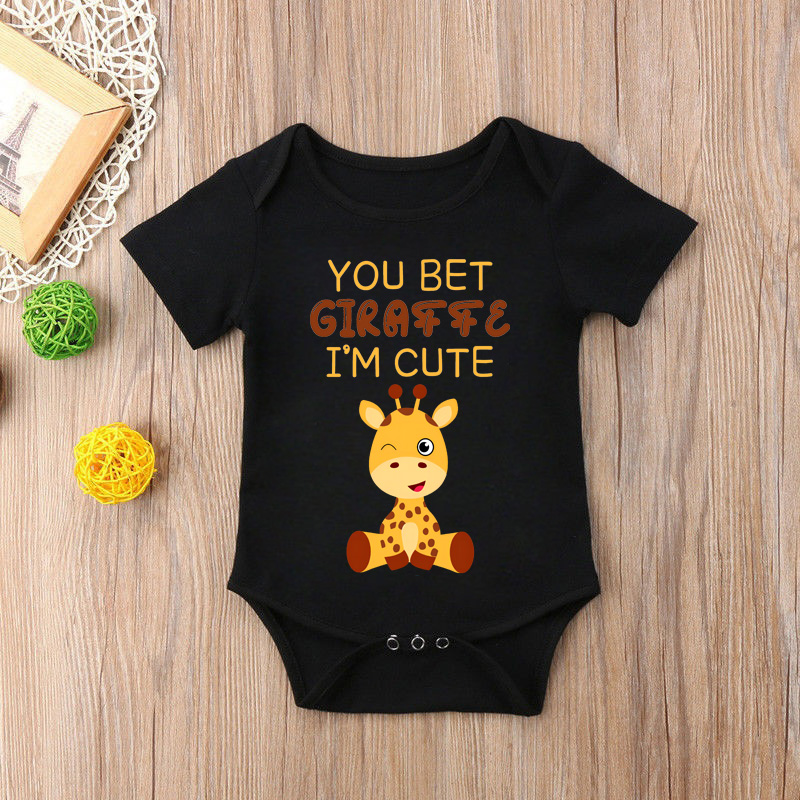 Baby Clothing Brand - Nouveau mignon girafe imprimé bébé Onesie