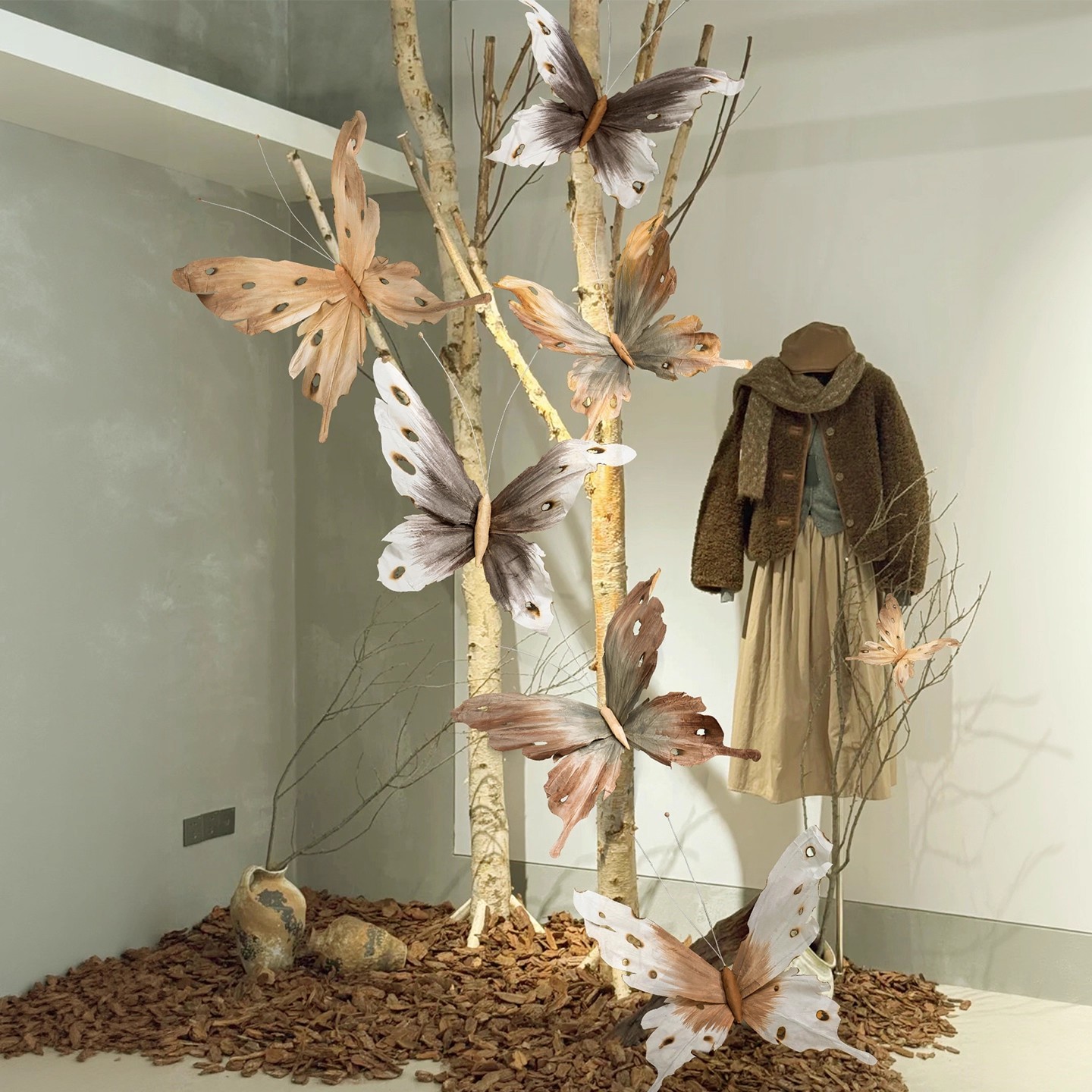 Baby Clothing Store - Décoration florale en papier CX pour
