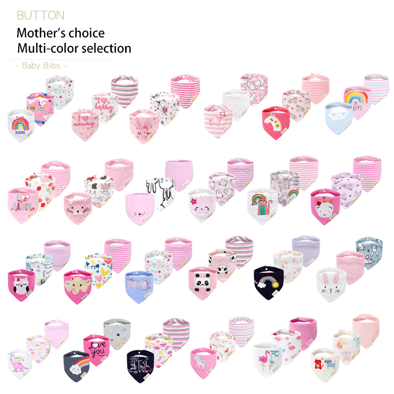 Printed Bibs Pack - Serviette triangulaire pour bébé, bavoir pour