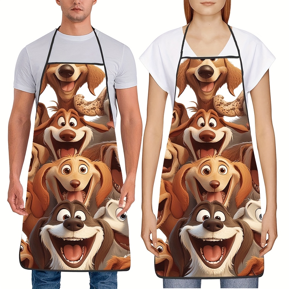 Tablier motif chien de dessin  - Printed Bibs Pack avis et prix