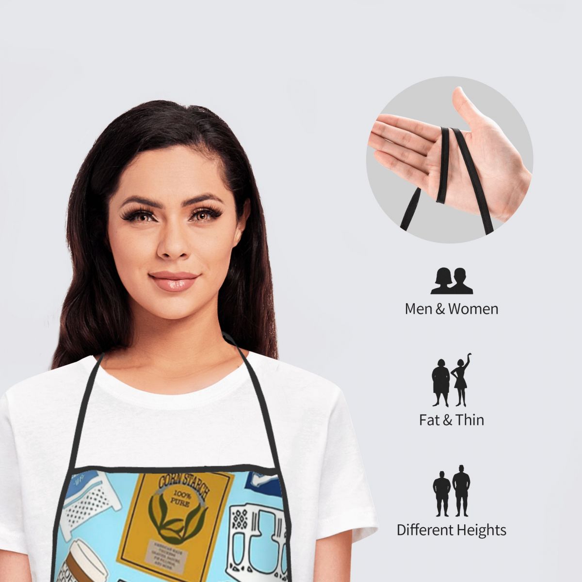 Tablier de cuisine bleu imprim - Printed Bibs Pack avis et prix